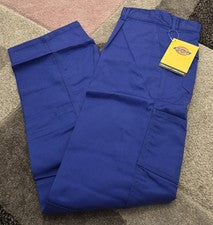 Pantalones cargo Dickies WD884 Redhawk para hombre súper trabajo talla 46R azul real