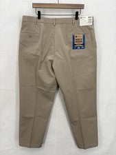 Pantalones Haggar Work To Weekend Caqui Para Hombre 40x29 Beige Calce Clásico Sin Hierro Trabajo Nuevos con Etiquetas