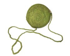 Bolso de mano Neiman Marcus de noche con cuentas verde esmeralda para mujer