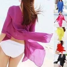 Bademode Cover-up 6 Farben Damen Kleid Strand Frauen Sommer Polyester Sexy