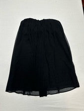 Vestido Banana Republic Línea A Sin Tirantes Talla 4 Mujer’s Negro Transparente Forrado Babydoll