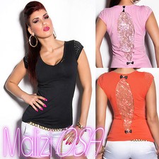 Suéter Mujer Top Sexy Encaje Pedrería Camiseta Blusa Camiseta Moda Verano