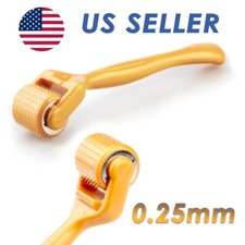 Derma Micro Roller Cuidado de la Piel 0.25mm Acné, Antienvejecimiento, Celulitis, Pérdida de Cabello Barba