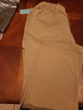 Pantalones de viaje para hombre GRANDES Free Country Style 11DM1A9807 (caqui-marrón)