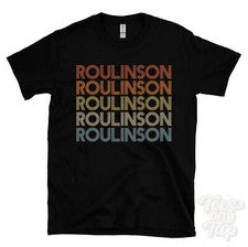 CAMISETA ROULINSON ESTILO RETRO REPETIDO Hombre y Mujer Novedad Genial Nombre Regalo