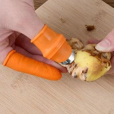 Cuchillo de pulgar de silicona para jardín, cortador de dedos universal herramienta de huerto