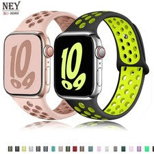 Correa de silicona para Apple Watch serie 4 5 6 SE 7 8 9 10 11 correa deportiva