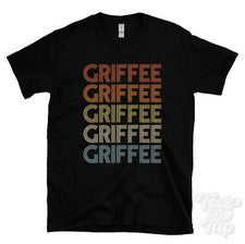 CAMISETA GRIFFEE ESTILO RETRO REPETIDO Hombre y Mujer Novedad Genial Nombre Regalo