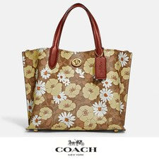 NUEVO CON ETIQUETAS 🌸 Bolso de Mano Coach Willow 24 en Lona Signature con Estampado Floral