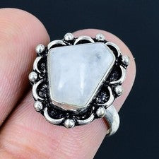 Anillo de joyería de plata esterlina 925 hecho a mano con piedra preciosa...