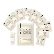 Kit facial coreano de agua de arroz con piel de vidrio 9 pasos iluminador, hidratante