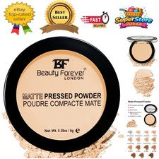 Polvo prensado mate Beauty Forever 8 g - sin aceite y acabado para toda la piel