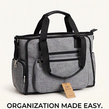 Bolso de Mano Scarleton Para Mujer Gris/Negro Cierre con Cremallera Correa Desmontable Bolsillos Internos