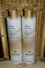 Lote de 2 Champú Pantene Sultry Bronde Protección UV Morena Balayage Ombre 9.6 OZ