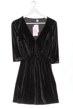 H&M Wickelkleid Damen Freizeitkleid Schwarz Größe 36 Casual Streetwear