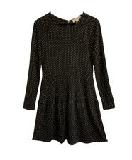 Vestido Michael Kors Para Mujer Grande Negro y Dorado Metálico Brillante Vestido de Fiesta
