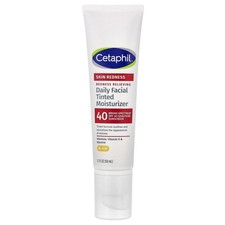 Alivio del enrojecimiento, crema hidratante teñida facial diaria, FPS 40, 1,7 fl oz (50 ml)