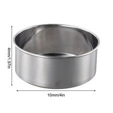 Colador de harina de comedor gadgets almacenamiento colador redondo plata seguro duradero