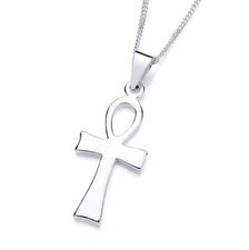 Colgante Cruz Celta ANKH Egipcia Mística Plata de Ley 925 Cadena 16" 18" 20"
