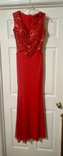Vestido largo formal rojo para mujer/modas de ángel/SM/sin mangas/ajuste/nuevo con etiquetas