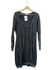 Vestido de punto Simclan manga larga gris melange talla 40