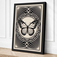 Mandala Mariposa Art Deco Lienzo Impresión Arte de Pared Decoración del Hogar Listo para Colgar