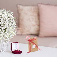 50 Pcs Kraft Paper Present Craft Tags with Hollow Heart Cutouts Shaped