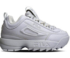 ZAPATILLAS DEPORTIVAS FILA YOUTH DISRUPTOR II CUERO TRIPLE BLANCO FW02936-148