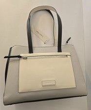 Bolso de Mano Hadley para Mujer Calvin Klein 2 en 1 Cuero Vegano 5 Bolsillos Negro/Blanco