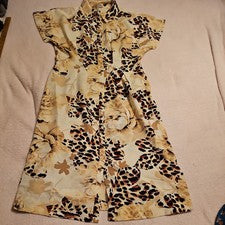 Vestido para mujer Cato Est 1946 talla L color crema y estampado animal sin mangas 5 de julio