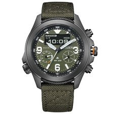 CITIZEN PROMASTER LAND JV1005-02W Eco-Drive Reloj Hombre Esfera Verde Japón...