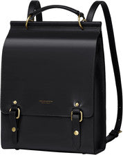 Mochila informal de cuero de viaje universitario estilo vintage de moda para mujer 10x4x13