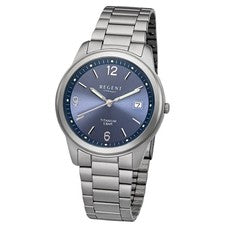 Regent Herren Uhr F-1173 Metall Quarz Armband-Uhr Titan-Uhr silber URF1173