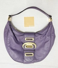 Nuevo Bolso Hobo de Hombro Michael Kors Morgen Púrpura Cuero Lila para Mujer Org $265