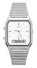 Orologio Casio Vintage al Quarzo Sportivo AQ-230ELT-7A Quadrante Argento Unisex