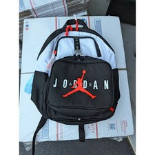 Jordan Niños Mochila Fiambrera Desmontable Negro Blanco Rojo Jumpman Bolso Escolar