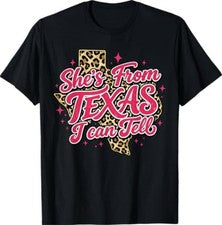 Camiseta She's from Texas I Can Tell Retro Vintage Texas Girl