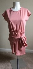 Moda Mia Talla Pequeña Mujer’s Talla Pequeña Vestido, Corbata Frontal, Manga Corta