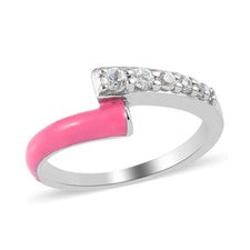Anillo de derivación GP Multicolor Passion Collection circón blanco natural y esmaltado