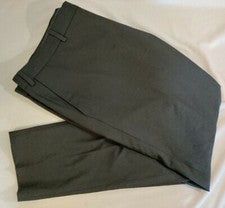 Hombres Bertini Elástico Gris Sólido Poliéster Viscosa Spandex Vestido Pantalón 42x33 Nuevo Sin Etiquetas