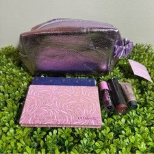 Nuevo con etiquetas Juego de bolsas de maquillaje y maquillaje metálicas Ulta Beauty