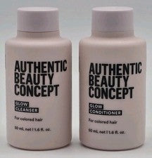 2 Auténticos limpiadores Beauty Concept Glow para cabello teñido tamaño de viaje Ea de 1,6 oz
