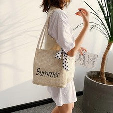 Bolso de Mano de Verano Bolsos de Moda Todos los Días Hombro Informal Paja