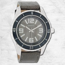 Oozoo reloj de pulsera unisex Vintage Series analógico cuero gris topo UOC4273A