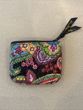 NUEVO Vera Bradley SYMPHONY IN TUE Monedero Bolsa Bolsa de Maquillaje con Cremallera Retirado