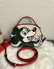 Bolso de hombro Coach Disney Mickey Mouse X Keith Haring Serena para mujer - tiza