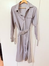 Vestido camisero urbano de algodón para mujer