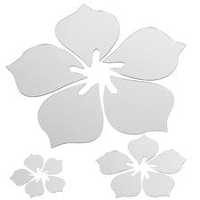 1 juego de pegatinas acrílicas de arte de pared con espejo de flores para decoración del hogar