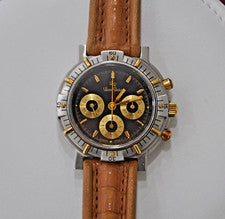 LUCIEN ROCHAT Crono NUOVO, oro, anno 1990, d'epoca, FULL SET swiss made NOS