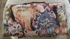 Bolso de Mano Plegable con Tapiz para Gatos Estilo Laura Burch Amante de los Gatos De Colección